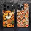 Autumn Leaves Pumpkin Phone Case For iPhone 17,16,15,14,13,12,11,Pro,XS,Max,Plus,Mini,SE4,E Black Matte Shockproof Cover