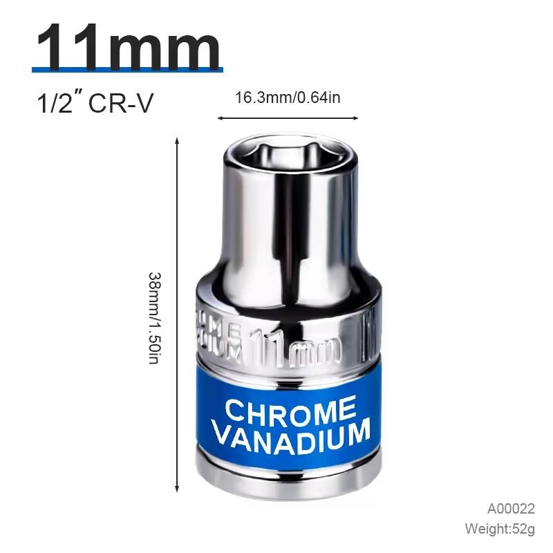 8-32mm 1/2" Drive Deep Impact Socket Set Drive Metric Wrench Socket Deep Impact Socket Pneumatic Wrench Head Tire Removal Tools