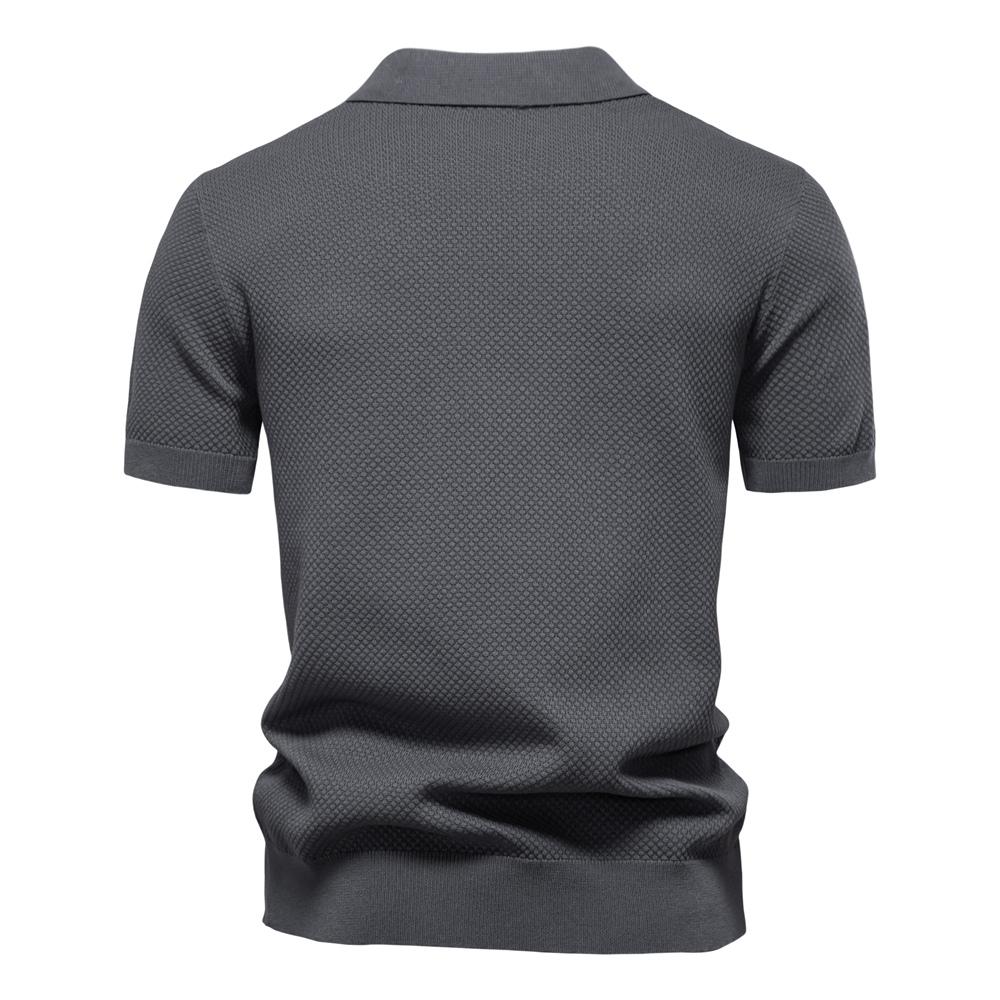 STORN New Summer Premium Solid Color Men's Golf Polo Shirt for Collared Breathable Fabric Social Casual Top Male Polo Shirts