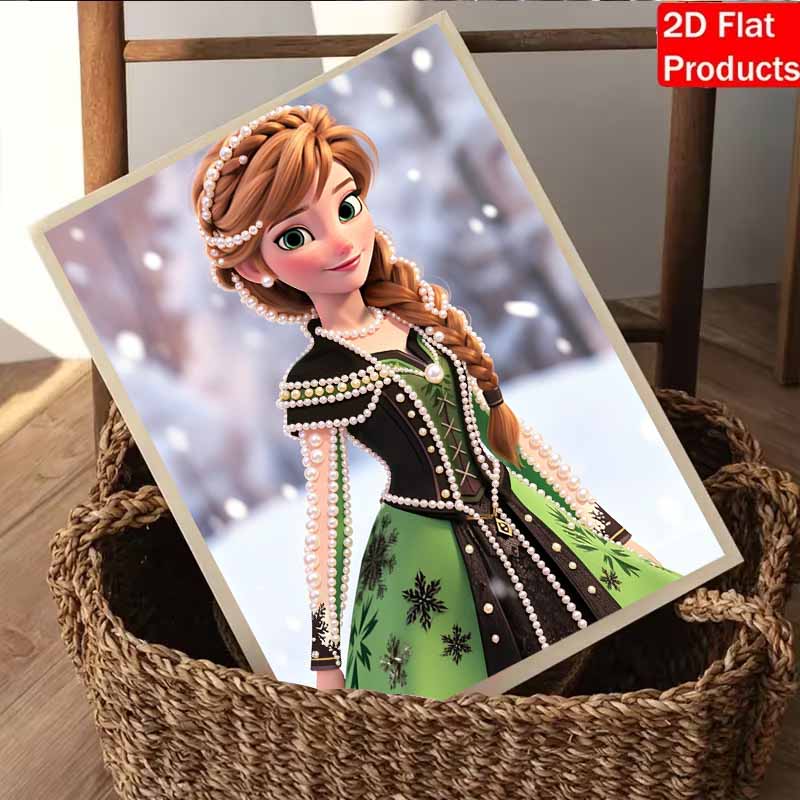 Disney Pearl Painting Frozen Anna 5D DIY Pearl Picture Crafts for Adults/Beginners Gift Ideas Home Decor