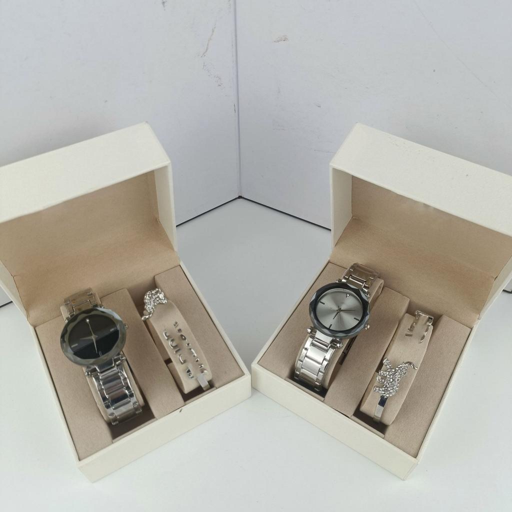 2-Piece Watch Quartz Movement Ultra-Thin Watch Simple Watch Women'S Watch