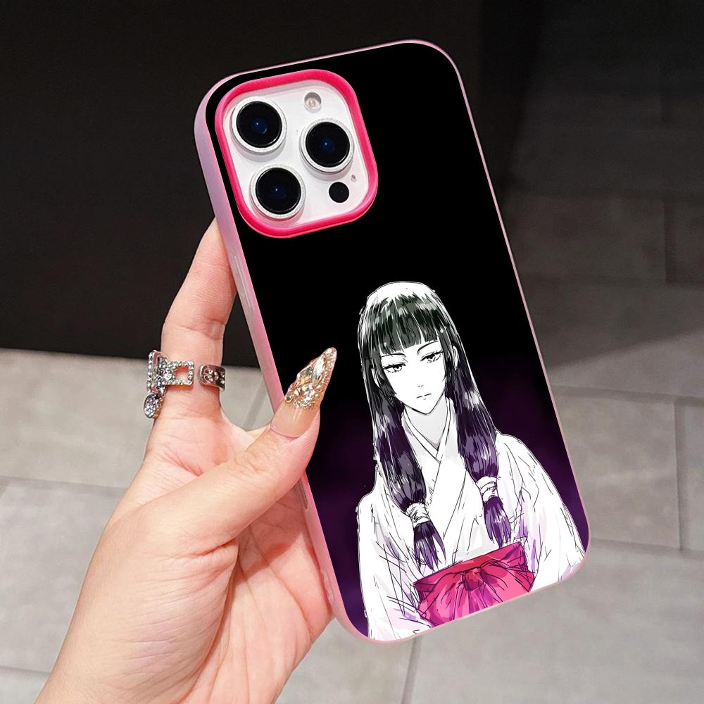 

JJK Utahime Iori Jelly Double layer Rose Red Mobile Phone Case for iPhone 17 16 15 14 13 12 11 Air Pro Max Plus Protective iPhone 14