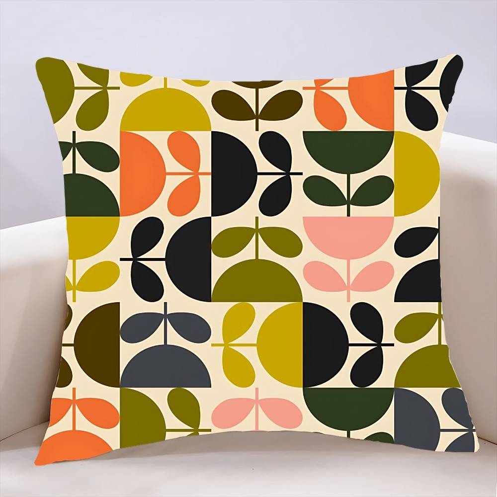 O-Orla Kiely Flower Pillow Case Cushion Cover Polyester Pillowcase Decorative Sofa Cushion Pillowcase Home Decor