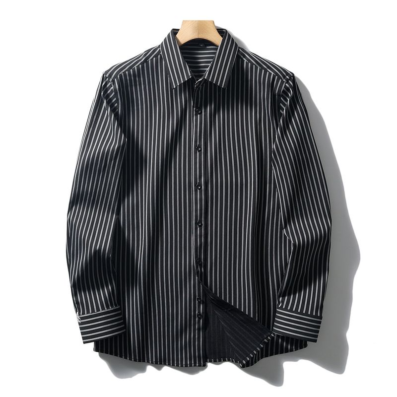 Cut the Tag Off Overplus Order Anti-Wrinkle Non-Ironing Vertical Stripes Shirt Men's Spring and Autumn New Business Casual Lapel Long Sleeve Shirts
