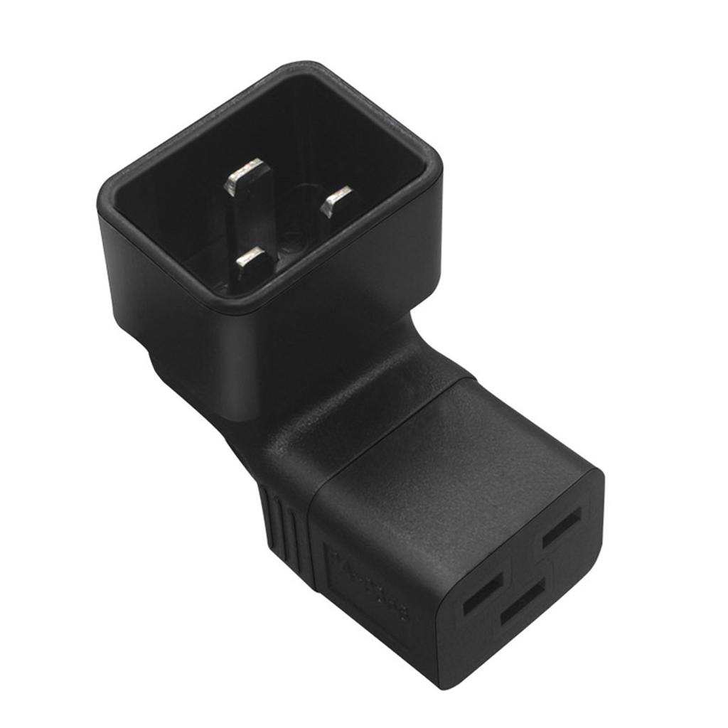 IEC 320 C20 To C19 Power Adapter Conversion Adaptor , Male C20 To C19 Power Supply Converter 100-250V 10A Black