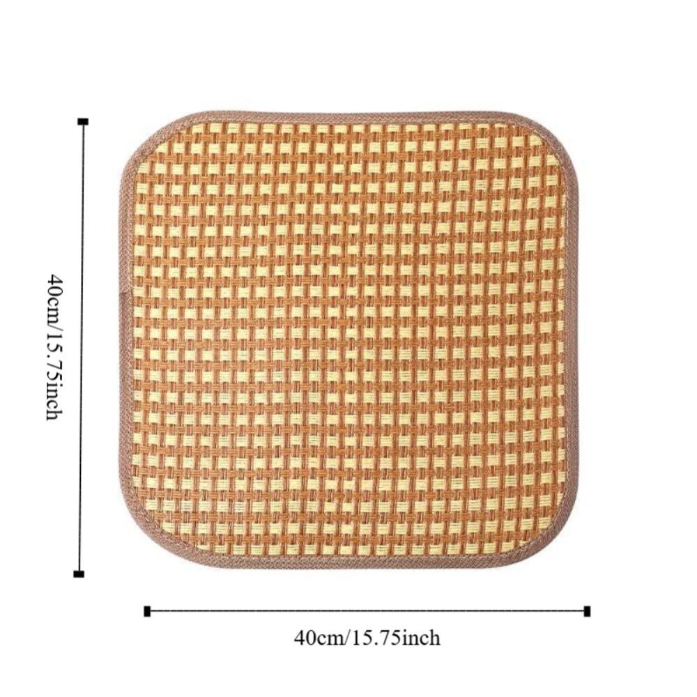 4 Piece Breathable Summer Chair Pad Non-slip Seat Cover Rattan Cooling Seat Cushion  Office