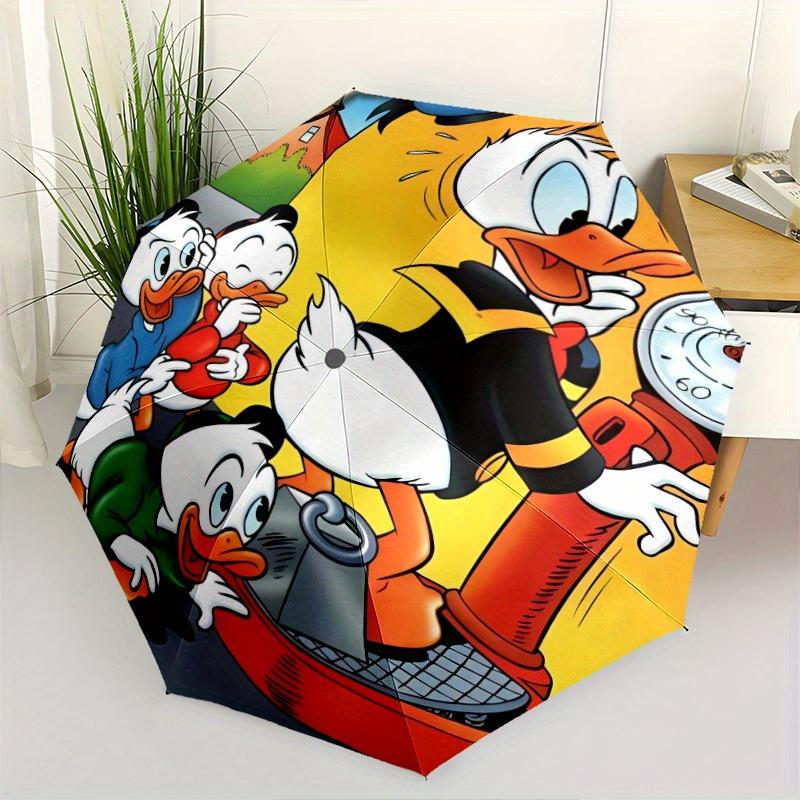 

Weighing Donald Duck and Nephew Automatic 3-Fold Umbrella Design, Cute Cartoon Pattern, Portable Outdoor Umbrella, Perfect, Holiday Gift for