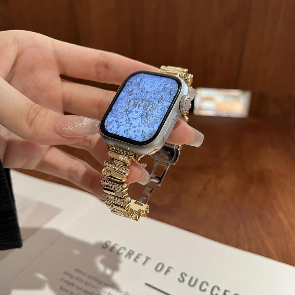 Elegant Rhinestone Metal Strap for Xiaomi Smart Band 9/8 & NFC - High-Grade Women's Bracelet.