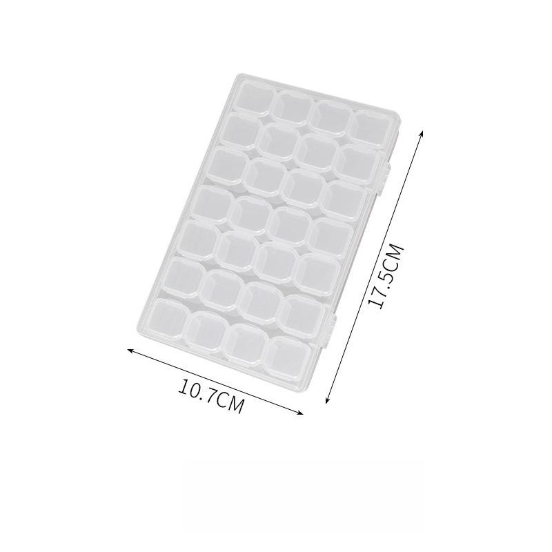 

Nail art jewelry storage box Detachable 56 grid plastic transparent PP box Jewelry small parts finishing desktop storage box