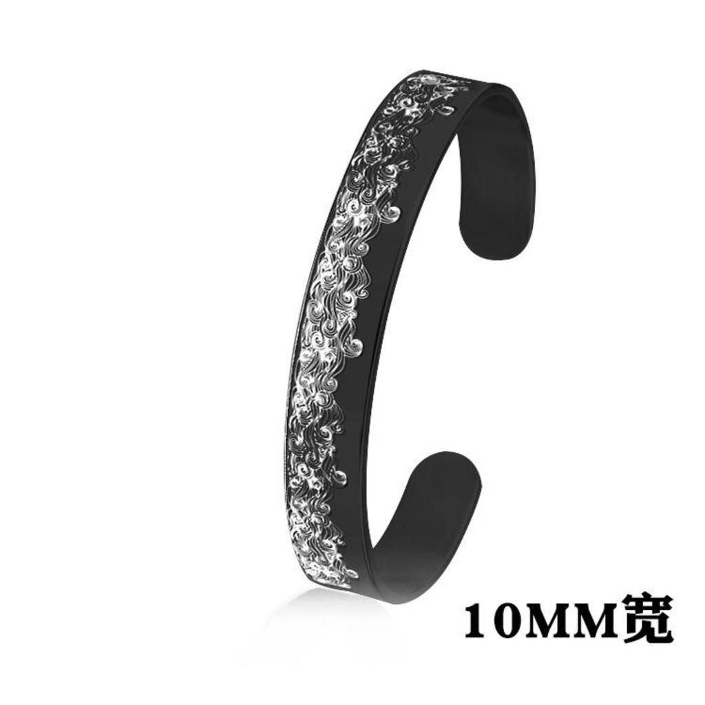 New Classic Simple Men Bracelet Open Adjustable Glossy Stainless Steel Bracelet BR1133