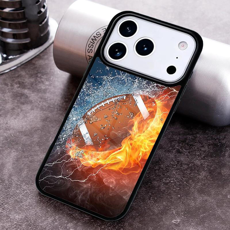 Rugby Ball Phone Case for iPhone 17 16 15 Pro Max Air 14 13 12 11 Plus Shockproof Capa Cover