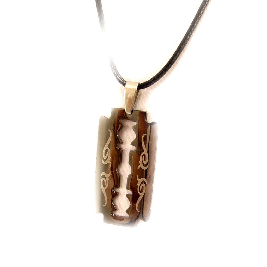 Les Trésors De Lily [L5122] - Anthracite Gray 'Peaceful' Steel Necklace