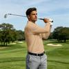 Men's Quick Dry Breathable Golf Polo Shirt Long Sleeve Button Design Casual Collar Athletic Sports Shirt