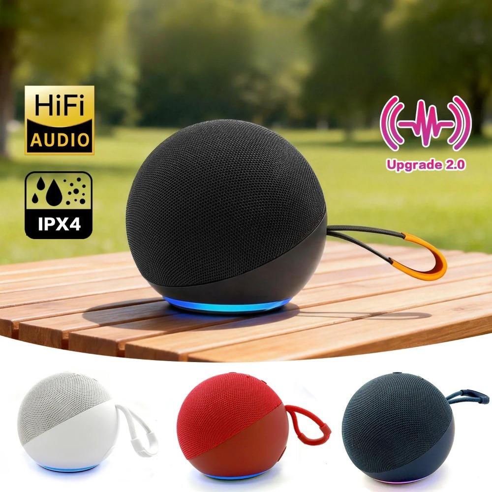 Wireless Bluetooth Speaker with 360° Surround Sound IPX4 Waterproof Speaker RGB Lights Portable Subwoofer for Party Travel