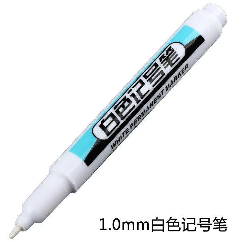 

White Oil-Based Long Nose Marker Pen Waterproof Permanent Deep Hole Marker for Woodworking Tile Tire Metal Glass Plastic Fine
