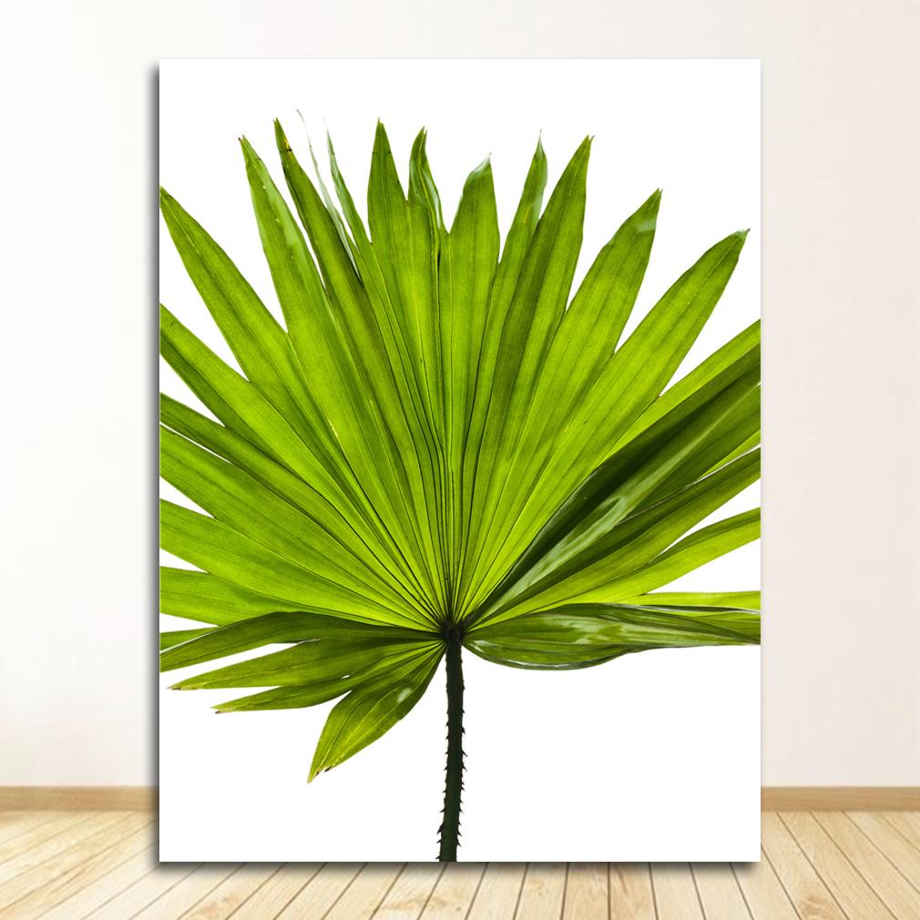 Nordic Green Plant Poster Greenery Wall Picture Room Decoration Tropical Banana Leaf Fresh Palm Leaves Canvas Painting