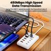 10 Ports USB Charger Fast Charging Power Strip USB Type-C Electrical Socket Adapter For Home Office Desktop Charging Station