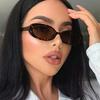 1pcs Women's Oval Bohemian Style Glasses Y2K Trend Colorful Plastic Frame Daily Fashion Accessories