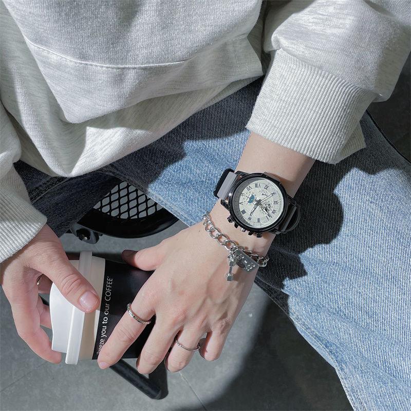 Montre personnalisée premium sense cool pour hommes et femmes, tendance, pour étudiants du premier cycle du secondaire, niche décontractée