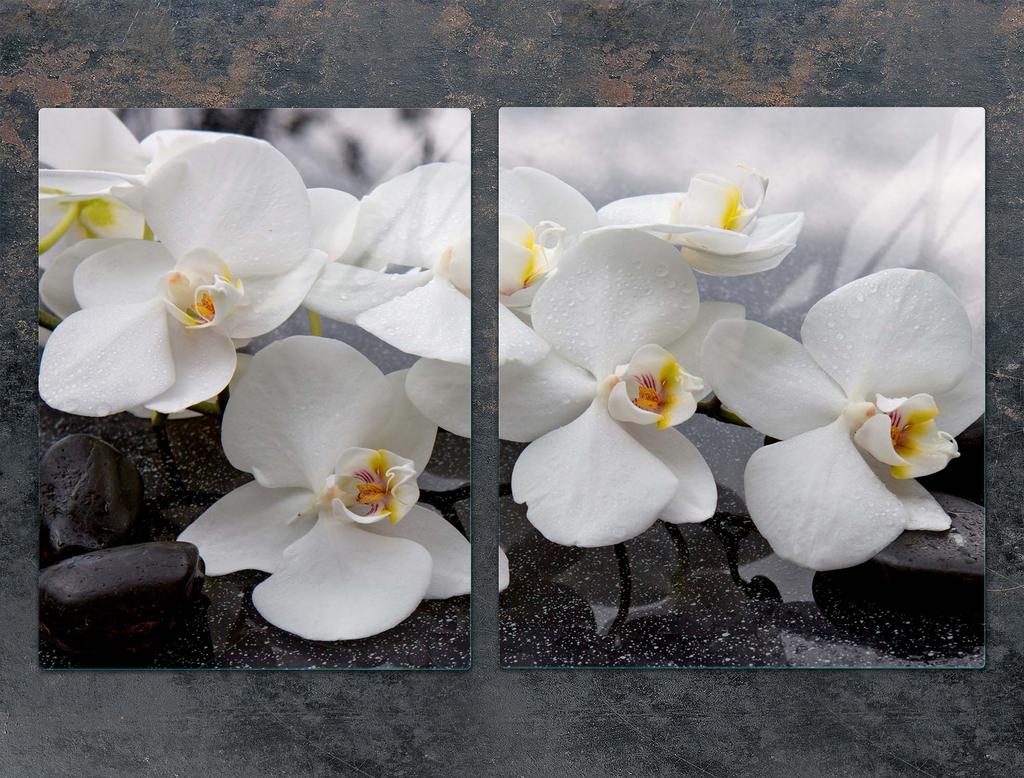 SZKLANA PŁYTA OCHRONNA NA KUCHENKĘ 85x52 ORCHIDEA