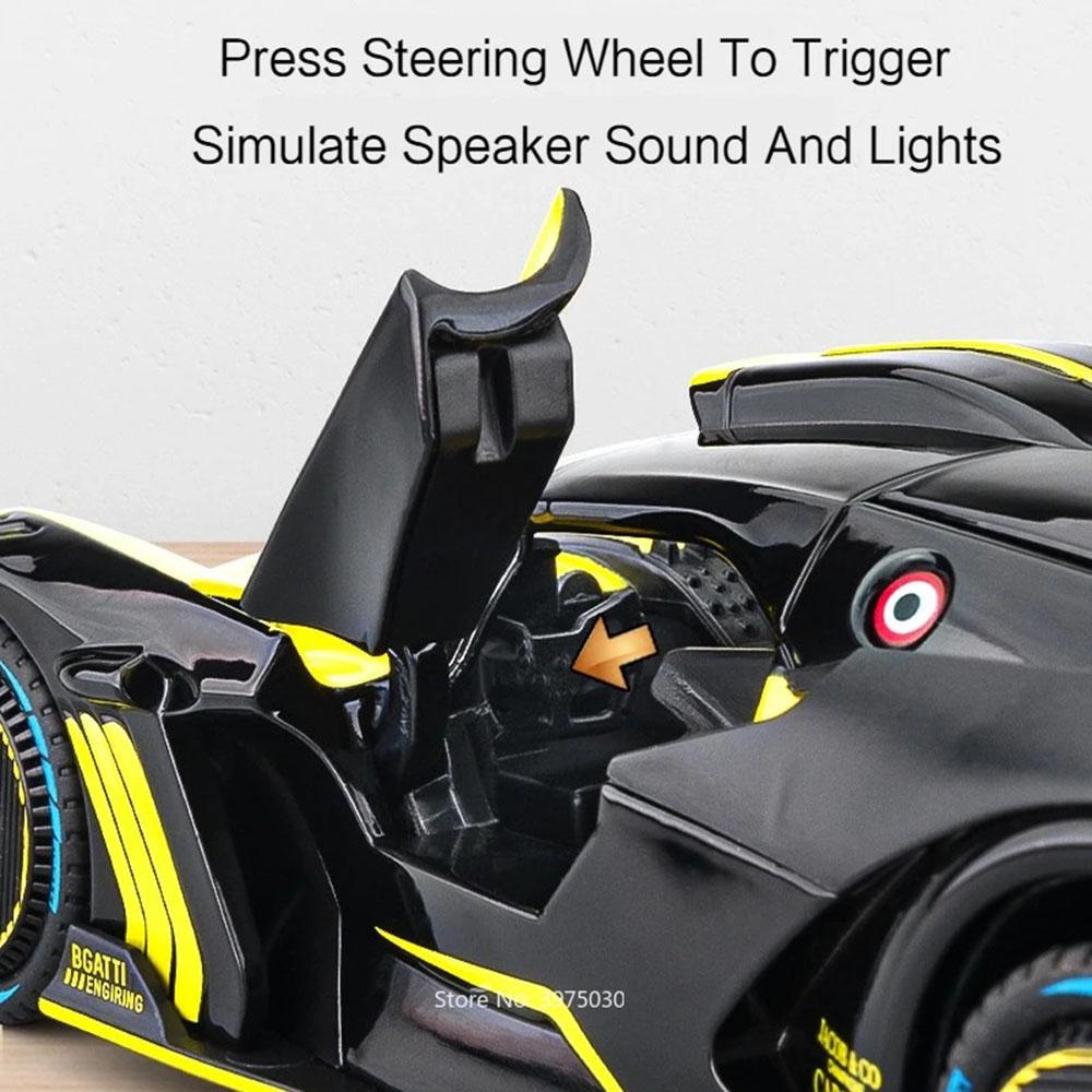 1:24 Bolide Apollo EVO Automodell Spielzeug Stoßdämpfung Spray Sportwagen Musik Licht Rückziehmodelle Spielzeug Heimdekoration Dekoration
