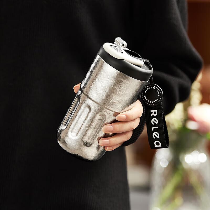 RELEA Pure Titanium Smart Temperature Display Coffee Thermos Mug