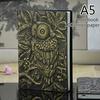 3D Vintage Embossed Leather Owl Printing  Travel Diary A5-Notebook Gifts Notepad 1pcs Note Book