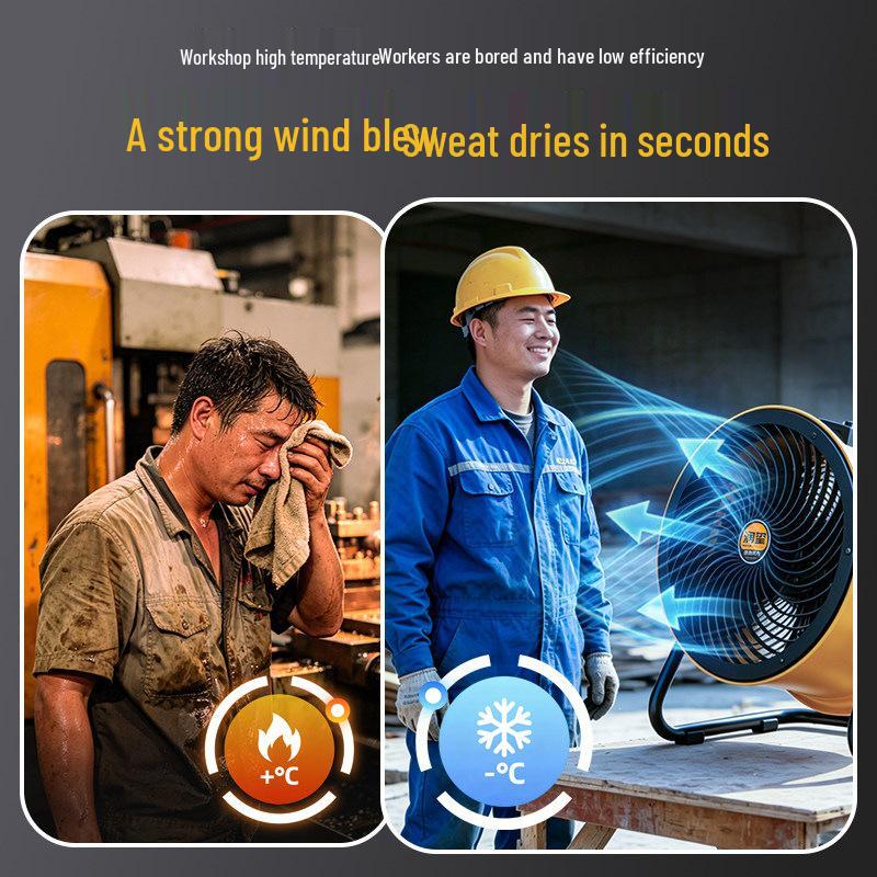 Ventilador de Piso Axial Industrial de Alto Rendimiento para una Circulación de Aire Óptima