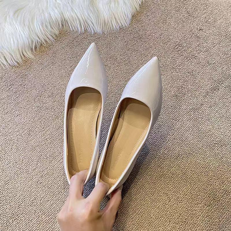 Fashion 2025 Women Summer New Versatile Leather Shoes Sharp pointed fashion high heels Soft leather shallow mouth comfort women shoes