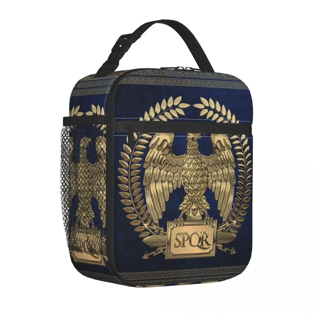 Roman Empire Gold Imperial Eagle Insulated Lunch Bags Thermal Bag Reusable Portable Tote Lunch Box Bento Pouch Office Outdoor