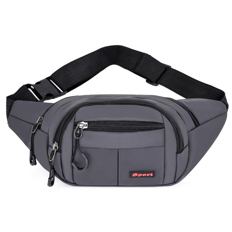 Large-capacity change cashier bag, leather film waterproof couple messenger bag, travel fashion versatile shoulder fanny pack