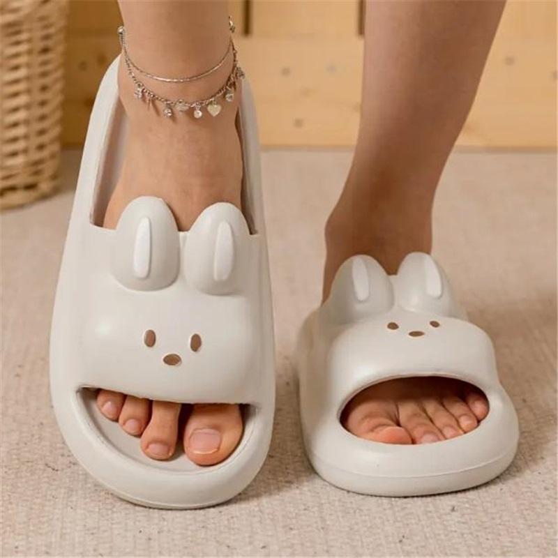 Slippers Cute Rabbit Cartoon Sandals Breathable Ladies Soft Four Seasons Indoor Home Bathroom Non-slip Slippers