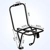 Bicycle Front Cargo Rack Durable Aluminum Practical Pannier Carrier for V Brake Folding Bike Camping