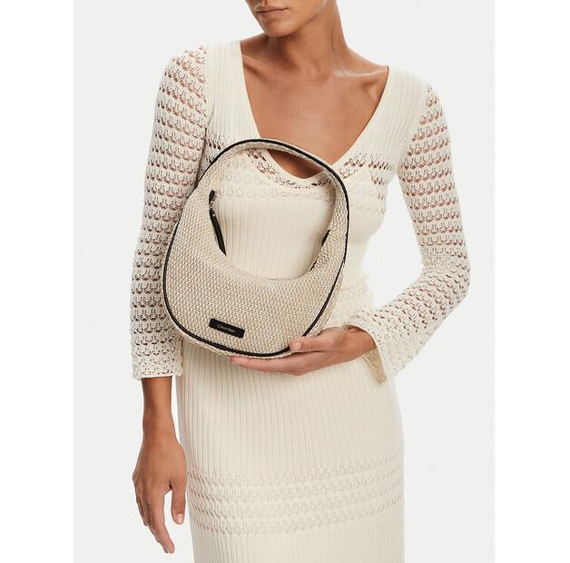 Bag Calvin Klein Calvin Klein Pinched Raffia Medium Shoulder B LV04F3079G Beige