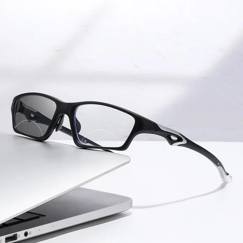 Photochromic Sports Anti-Slip Bifocal Reading Glasses Unisex Fashion Elegance Anti-Blue Light Presbyopia Eyeglasses 0 To +4.0