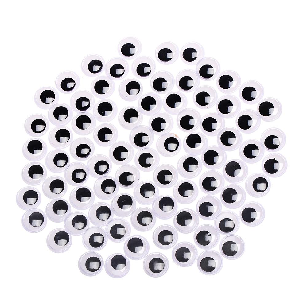 100 PCS Black With White DIY Craft  Parts 's Eyes  Accessories Dinosaur Eye Creative gift