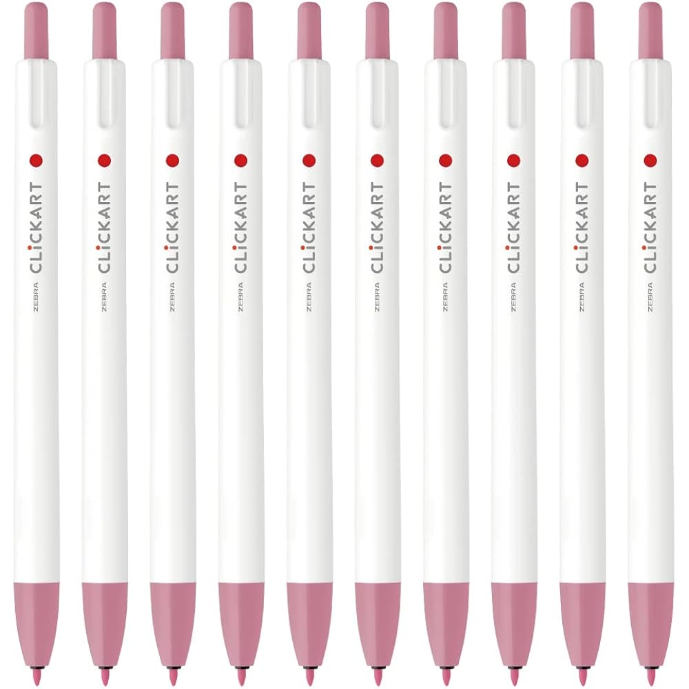Zebra Water-based Pen Clickart Pale Rose 10pcs B-WYSS22-PR