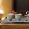 Lotus Petal Celadon Tea Tasting Cup Set - Ceramic Kung Fu Style for Household Use