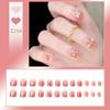 Luxurious Transparent Blush Bubble Rose Press-On Nail Set with Wearable Stickers