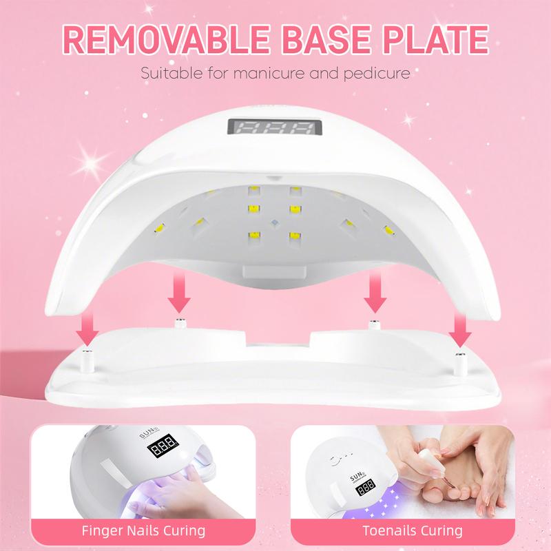 DianaBeauty UV LED Nail Lamp 24 LEDs Nail Dryer with 4 Timer Settings and Display Portable UV Lamp for Curing Gel Nail Polish