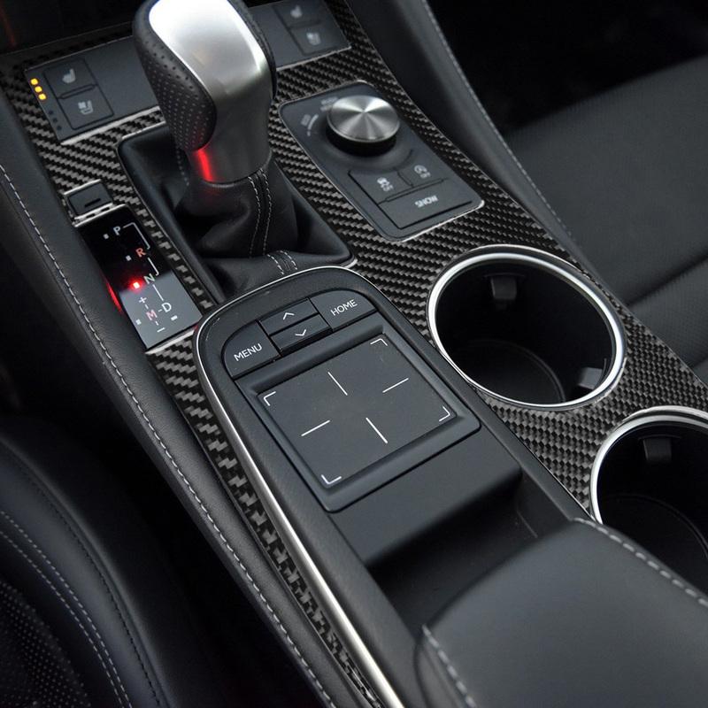 For Lexus RC300 350 200T 2015-2024 Real Carbon Fiber Sticker Transmission Water Cup Panel Car Accessories Ide Decorative