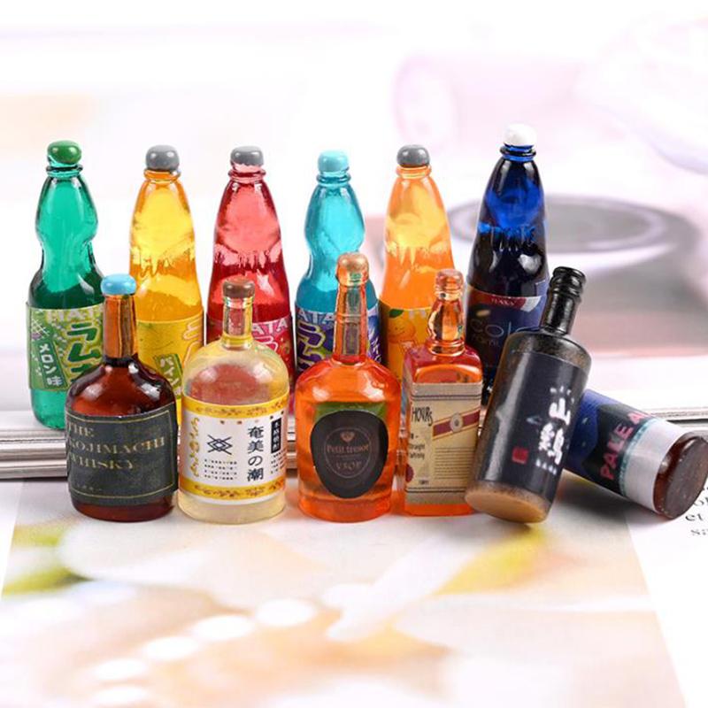 20Pcs 1:12 1:6 Dollhouse Miniature Drink Bottles Model Dolls Kitchen Accessories