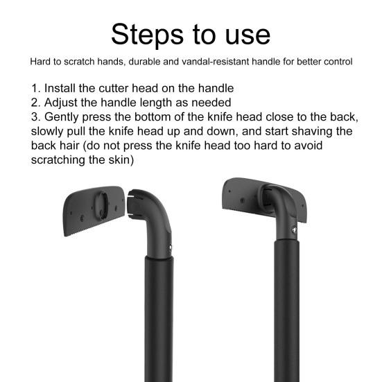 Long Handle Reusable Sharp Blade Non-Slip Remove Hair Stainless-Steel Handheld Manual Body
