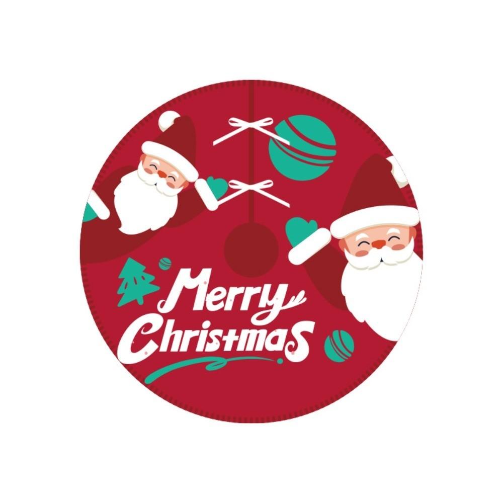 New 90cm Christmas Tree Skirt Polyester Santa Claus Christmas Foot Carpet Xmas Tree Skirt Cushion Gatherings