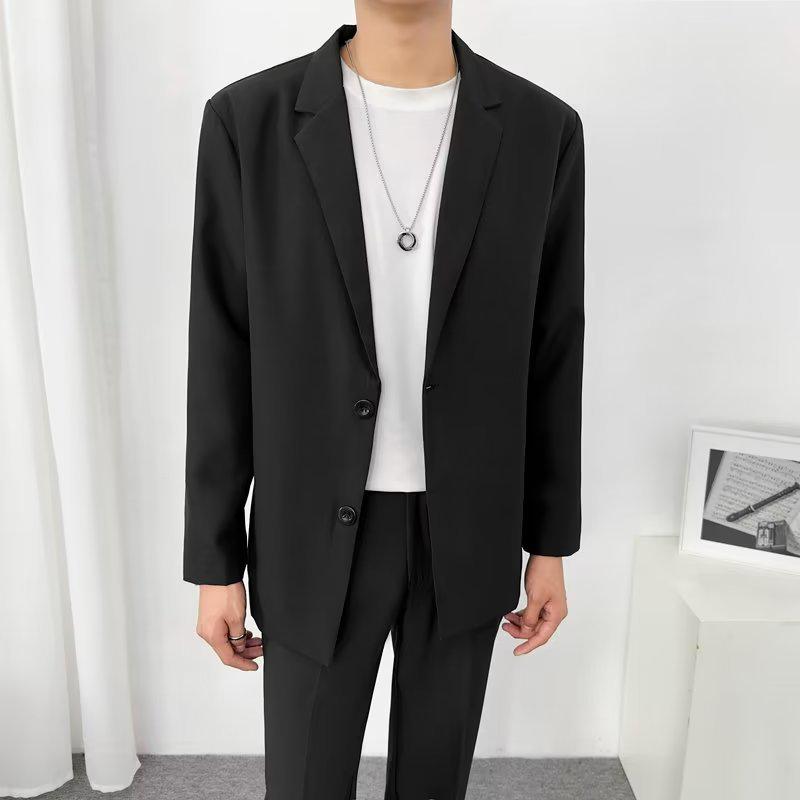 2024 Men's British Style Casual Blazer: Handsome, Lightly Mature, Spring/Autumn College Jacket