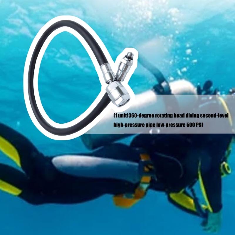 75cm/29.53inch Scubas Diving Hose Replacement Quick Release Connector Flexible Hose 500PSI Low Pressure Hose Enduring