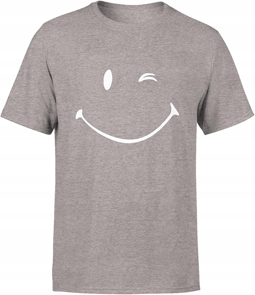 Koszulka Męska Uśmiech Smile Śmieszna Męska Z Nadrukiem Nadruk Młodzieżowa
