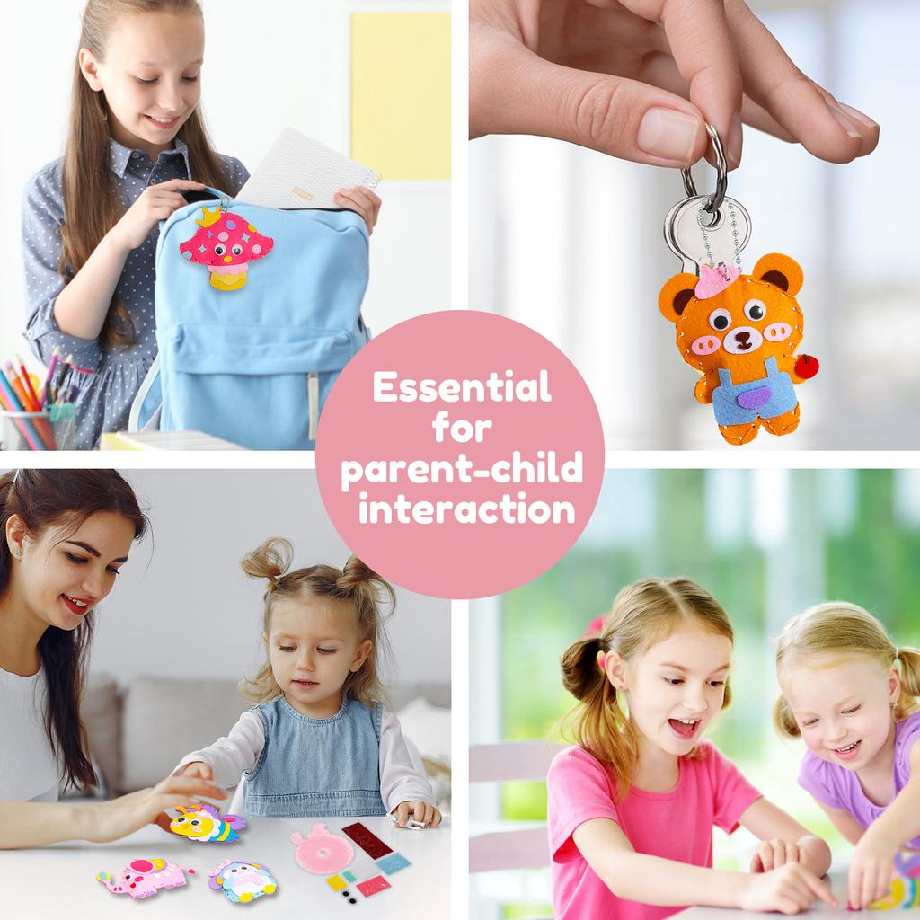 Toy Sewing Kit Easy Sewing Doll Kit for Beginner Handcraft Sewing Fun Learn To Sew Colorful DIY Handcraft Sewing Fun Kits