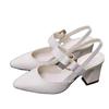 Pointed High-heeled Bag Head Sandals Women's Summer New Outer Wear 2025 Rear Empty Word with Thick Heel Versatile Single Shoes