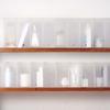 Like-it Storage Case File Box Square Wide Set of 4, Approx. 13cm W x 34cm D x 25.4cm H, White, Made in Japan, LM-28, 4P, A4